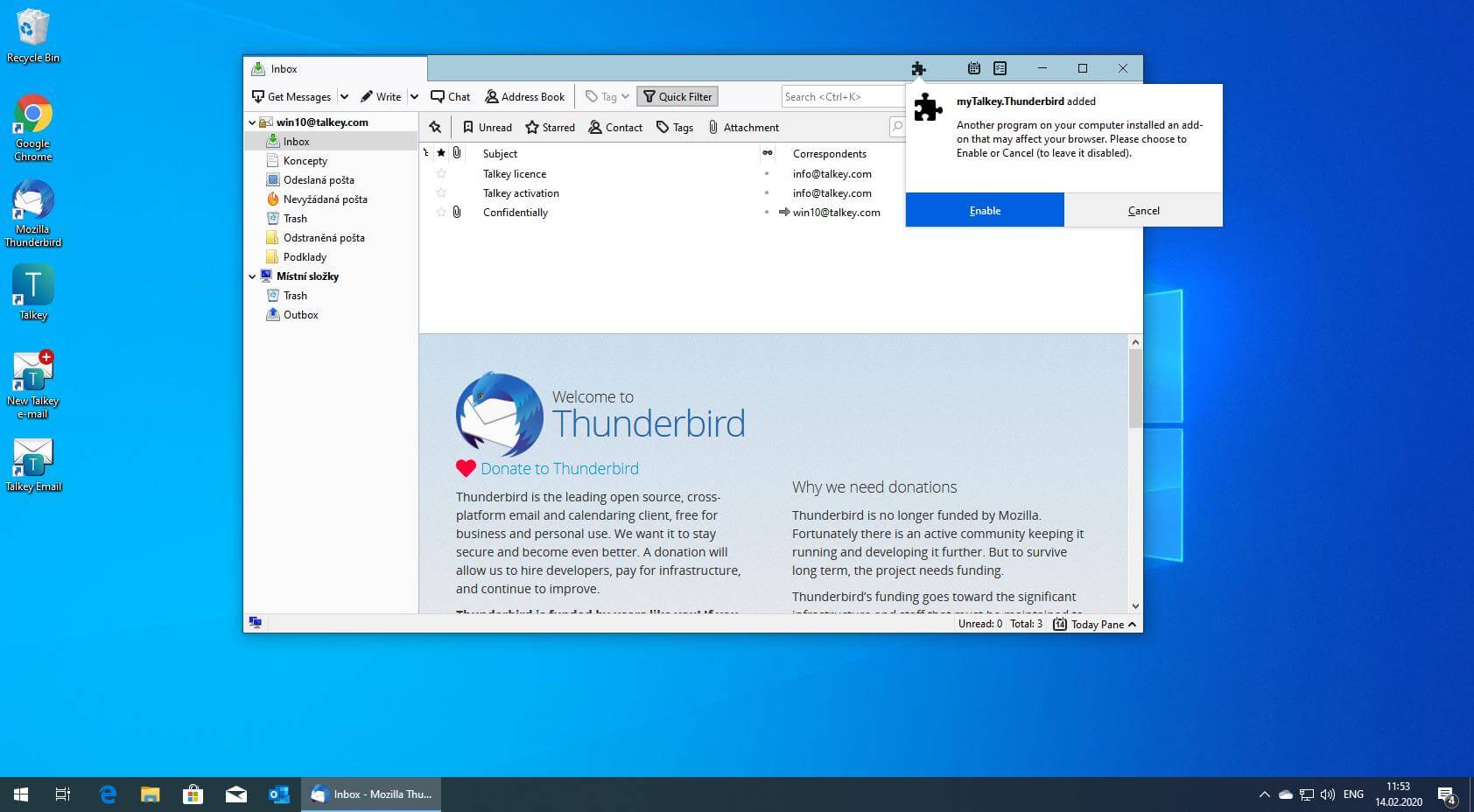 sign in to continue to mozilla thunderbird email