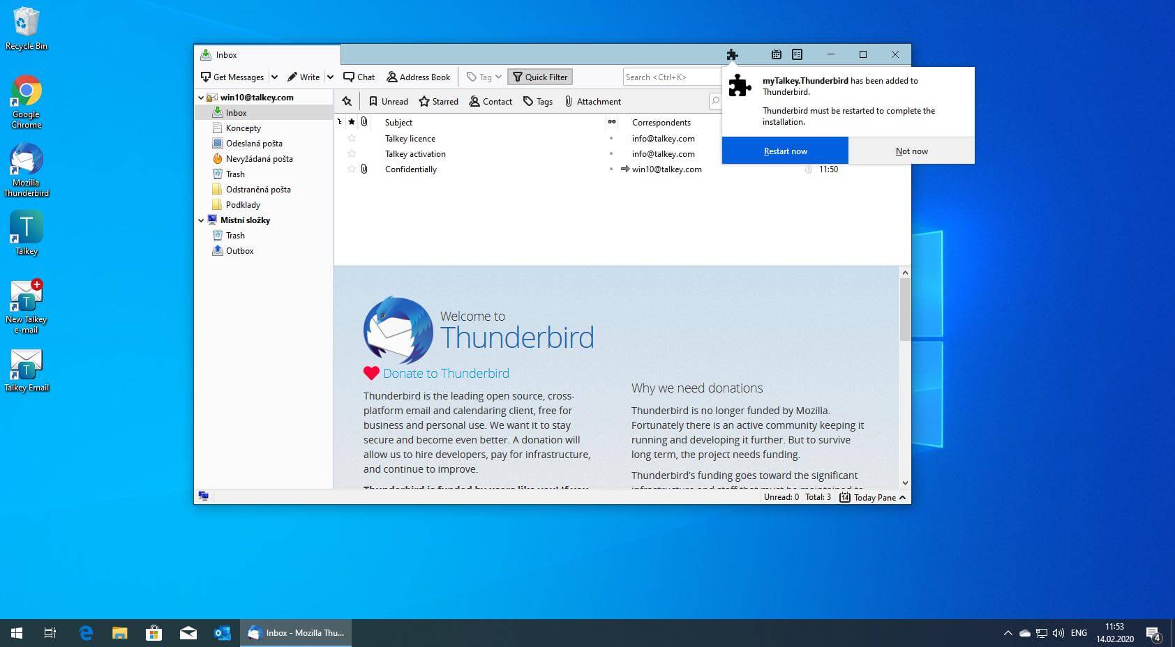 mozilla thunderbird mail program windows